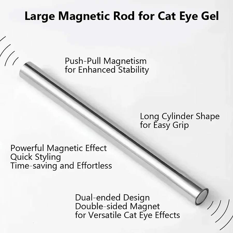 Cat Eye UV Gel Polish Nail Magnetic Stick Cylindrical Magnet Snow Light Glitter Effect Manicure Design Tool