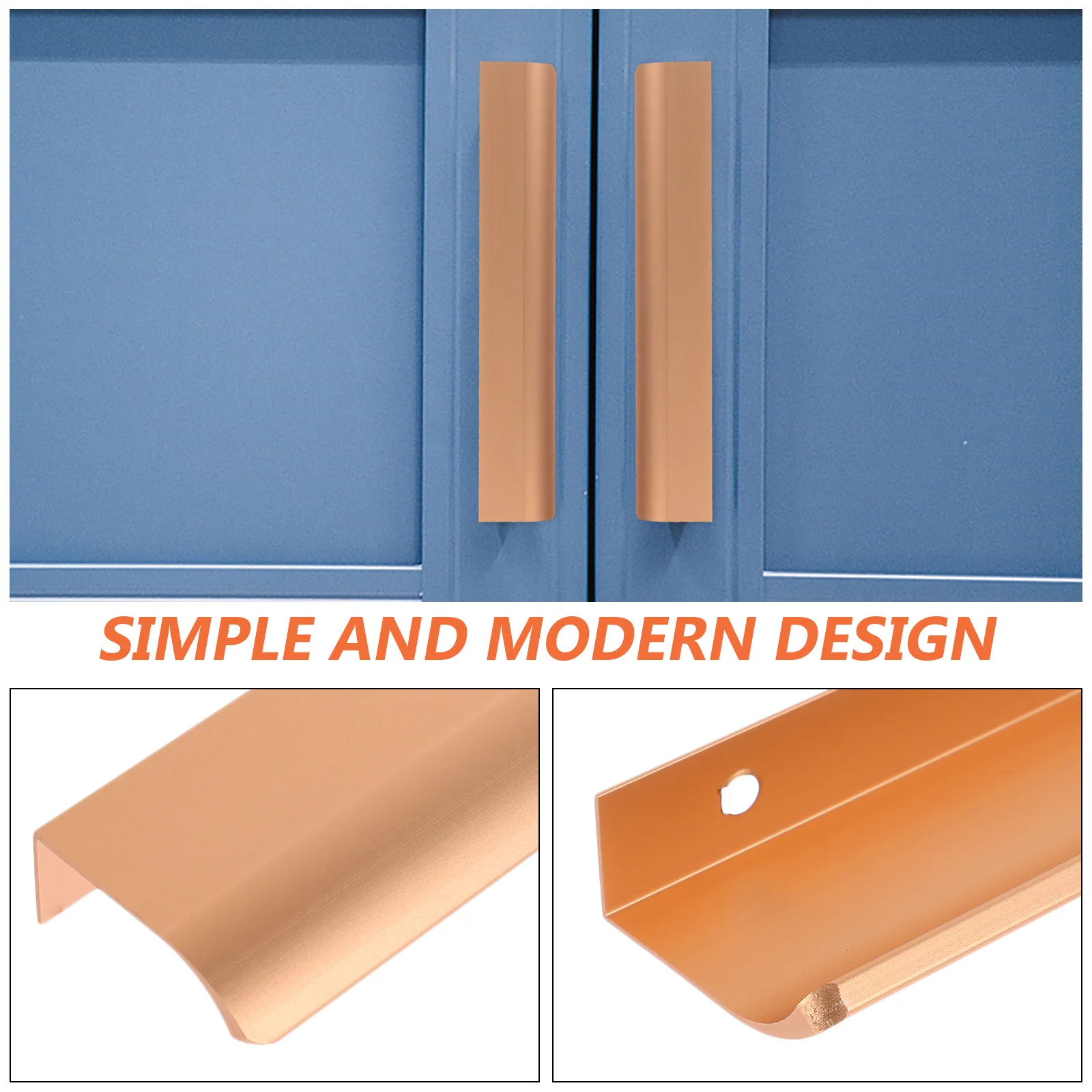 

10Pcs Gold Cabinet Pulls Aluminum Handles for Kitchen Drawers Bathroom Wardrobe Cupboard Hardware