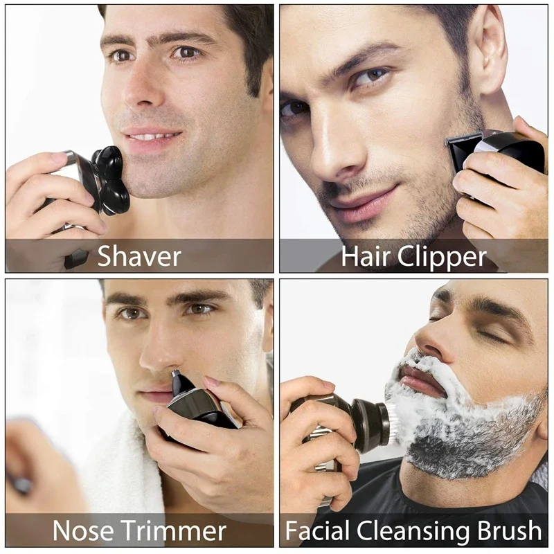 5in1 Wet Dry Electric Shaver Beard Hair Trimmer Razor Rechargeable Facial Shaving Machine USB