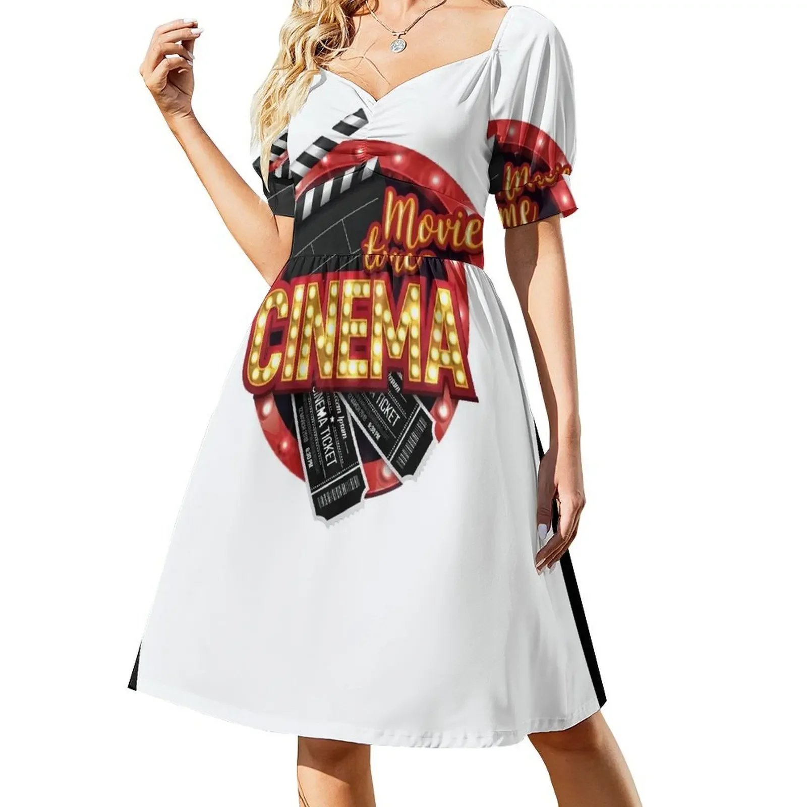 Movie time cinema design - cinema day trend 2023 Sleeveless Dress dresses for woman 2025 Dress