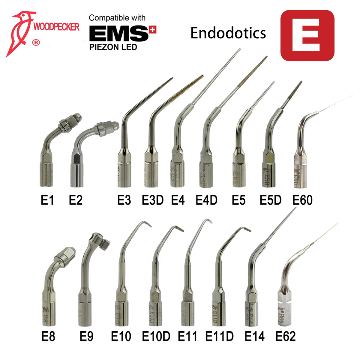 

Woodpecker Dental Ultrasonic Scaler Scaling Endo Tips Satalec Fit EMS UDS Ultrasonic Perio Scaler Handpiece Dentist Products