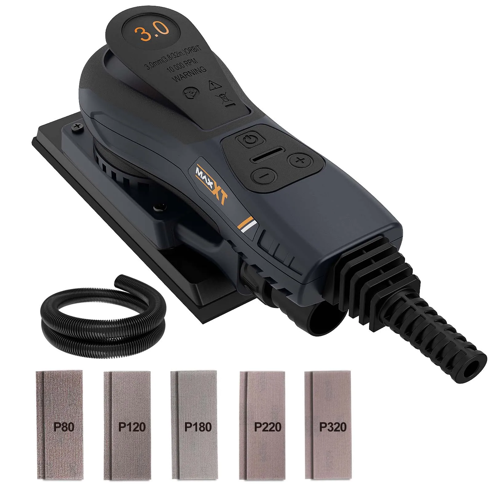 Sanding Machine, MAXXT 3.0mm Sanding Machine, Equipped With Multiple Sheets Of Dust-free Multi-functional Sandpaper, Brushless Motor With Variable Speed, Suitable For Woodworking (7.8 * 2.7-inch Sanding Machine)