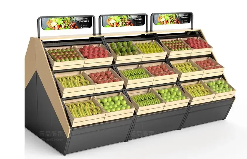 

Fruit and vegetable display rack fresh supermarket convenience store fruit and vegetable shelf store gangmu Zhongdao