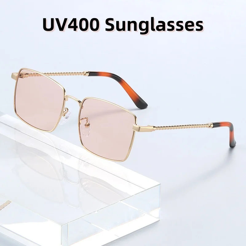 

New Metal Framed Sunglasses Advanced UV Resistant Glasses for Both Men and Women Leisure Tourism Driving Sunscreen Goggles