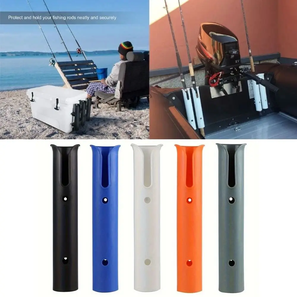 Side Mount Fishing Rod Rack Lightweight Durable Fishing Pole Holders Portable with Screw Pole Tube Bracket Marine