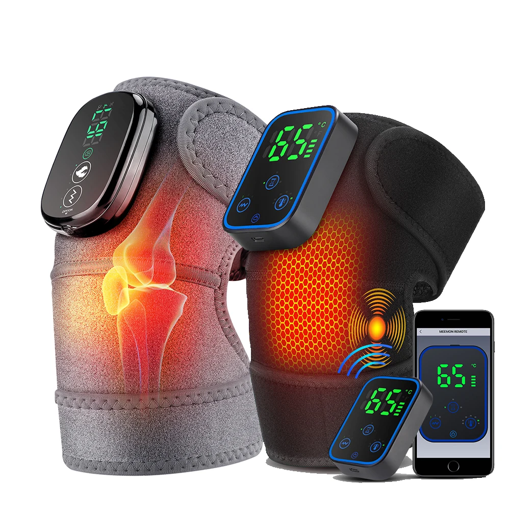 

Wireless Heating Knee Massager 3 in 1 Brace Shoulder Elbow Knee for Joint Care Vibration Knee Support Muscle Relax Heating Pad