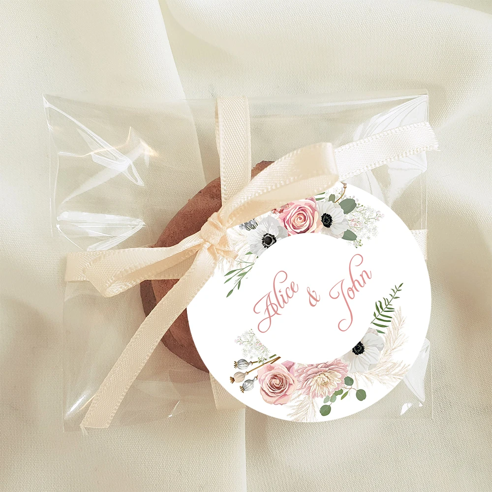 Personalized Wedding Classic Round Tags Custom Name Text Wedding Favorite Tags Custom Thank You Gift Tags