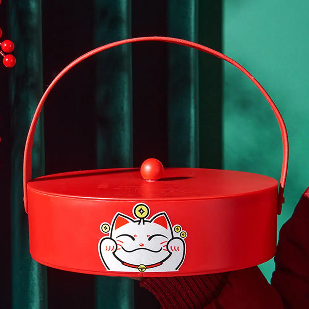 Multi Grid Food Storage Tray Chinese Style Portable Snack Plate for Cookies Fruit Dessert Serving