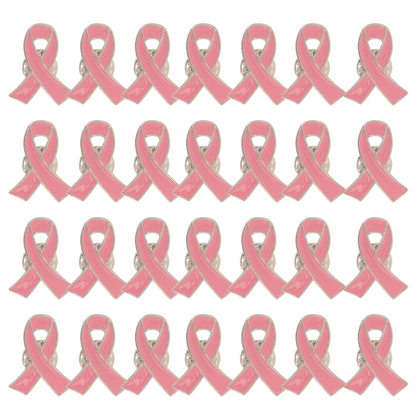 

30pcs Pink Brooch Crystal Ribbon Breastpin Badge for Women Gift Long Term Use Wedding Birthday Party Accessories