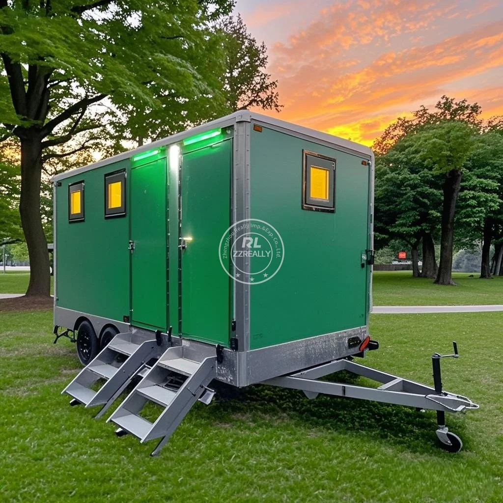 

NEW USA Mobile Restroom Trailer Outdoor Customized Size Portable Toilet Trailer for Park Gatherings