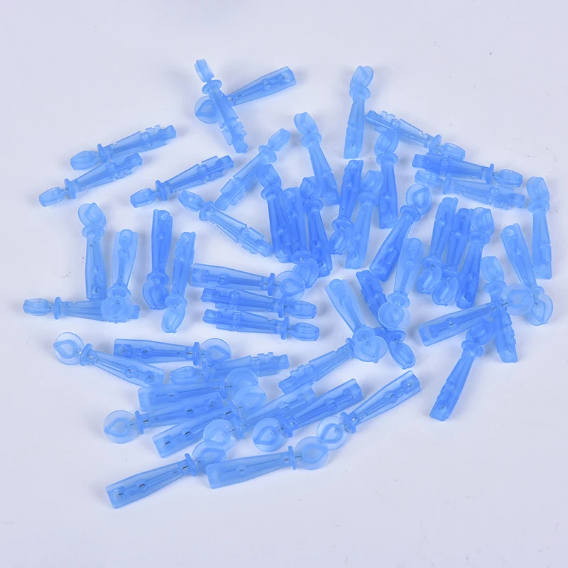 50pcs/box Blood Taking Needle Disposable Medical Safety Lancets Diabetic Testing Collecting Blood Sampling Device Hemostix