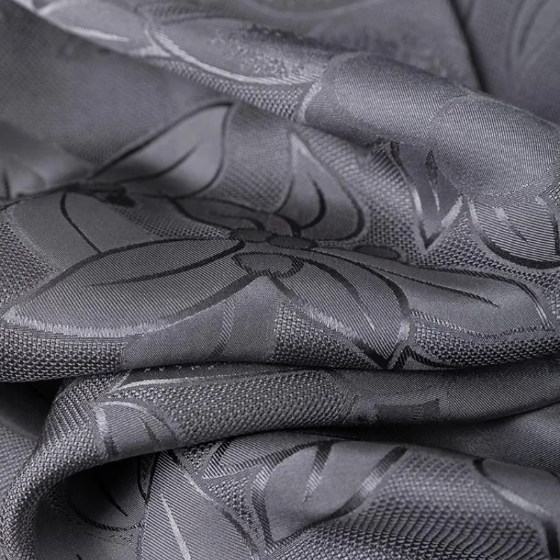 Birdtree Damska Sukienka z Jedwabiu Morwowego 100%, 18MM, Żakardowa Sukienka z Krótkim Rękawem, Dekolt w Serek, Długa Spódnica w Jednolitym Kolorze, Sukienka w Stylu Dojazdowym D55041JF