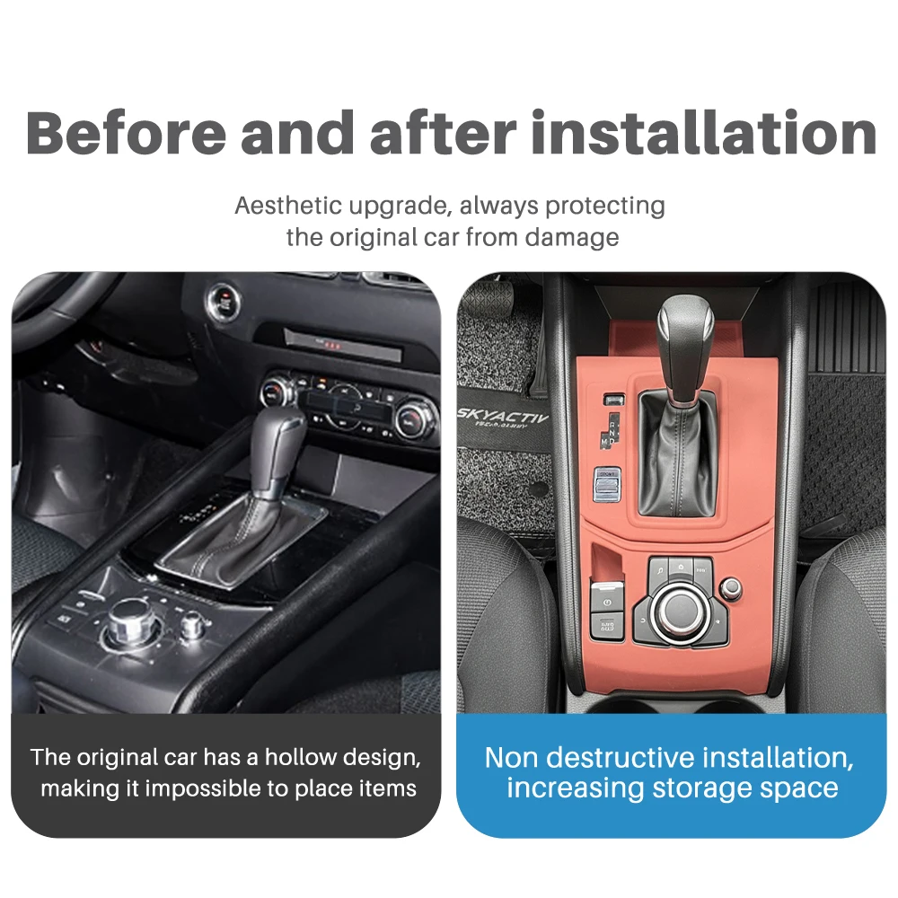 Silicone Center Console Protective Pad For Mazda CX-5 2017 2018 2019 2020-25 Anti-Scratch Non-Slip Interior Car Accessories LHD