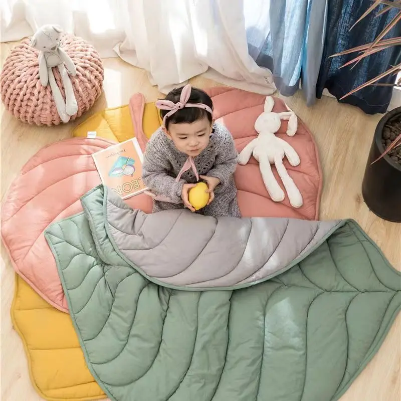 Leaves floor mat Creative leaves indoor living room decorative floor mat children cover blanket baby crawling mat