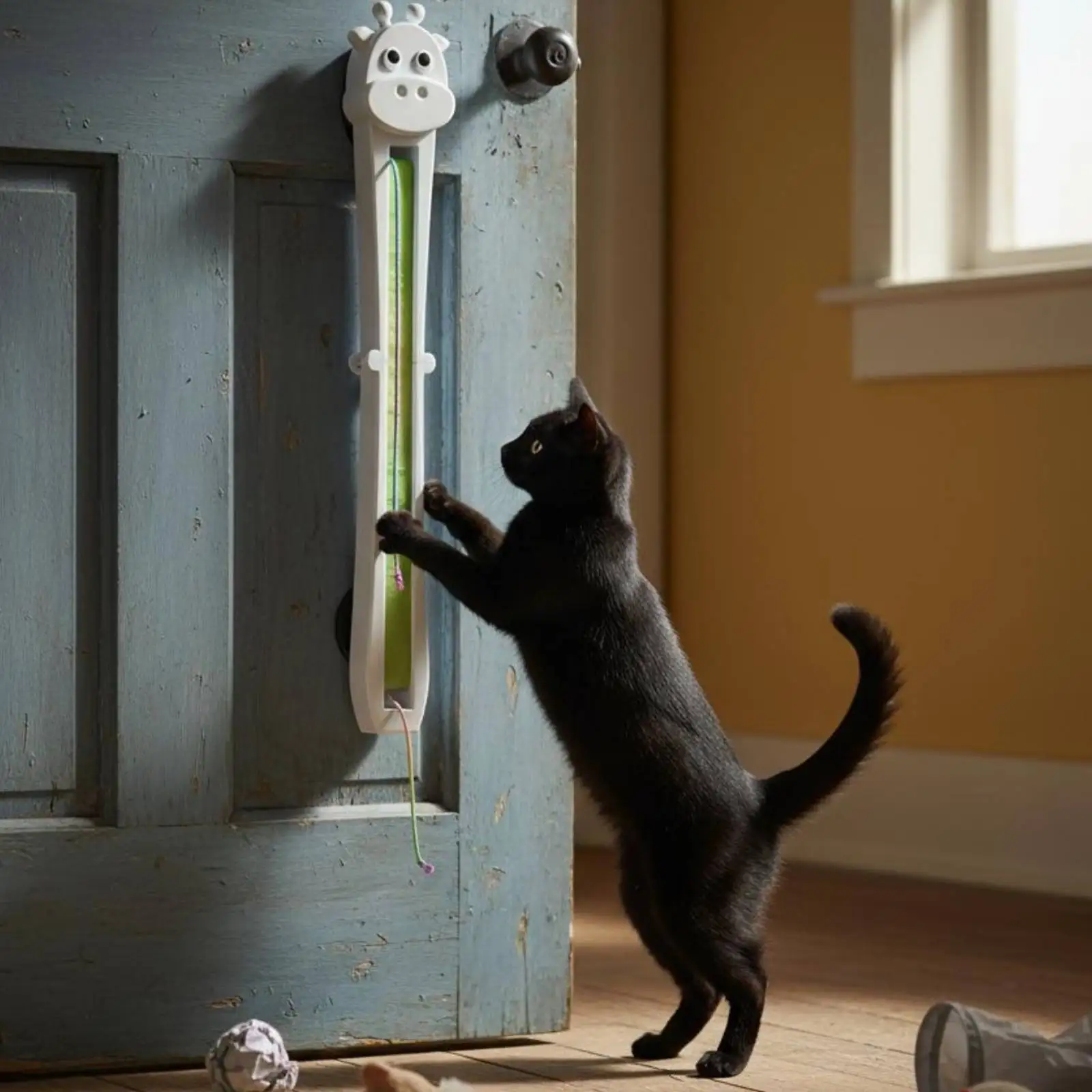 Automatic Flying String Cat Toy Drill Installation Electronic Cat String Toy Promotes Exercise Pet Supplies for Kitten Owners, I