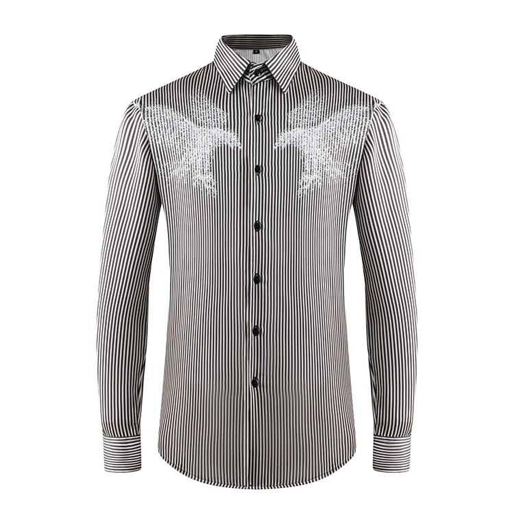 Autumn 3D Printed Long Sleeved Shirt for Men Autumn Winter Casual Business Shirts Social Banquet Party Shirt Men Clothing M-4XL