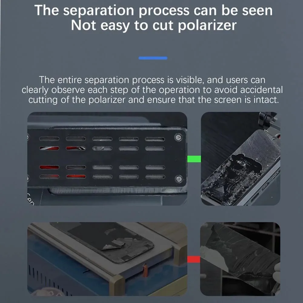 Imagem -04 - Separador de Aquecimento de Tela Lcd Display Lcd de Telefone Móvel Máquina de Aquecimento Rotativo Separado Oca Polarizador Removedor de Cola Tbk-988x