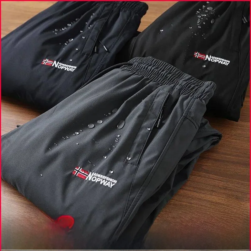 

Nordic Outdoor Legend мужские повседневные брюки с прямыми штанинами на подкладке, ветрозащитные водонепроницаемые теплые брюки для зимней одежды для отдыха