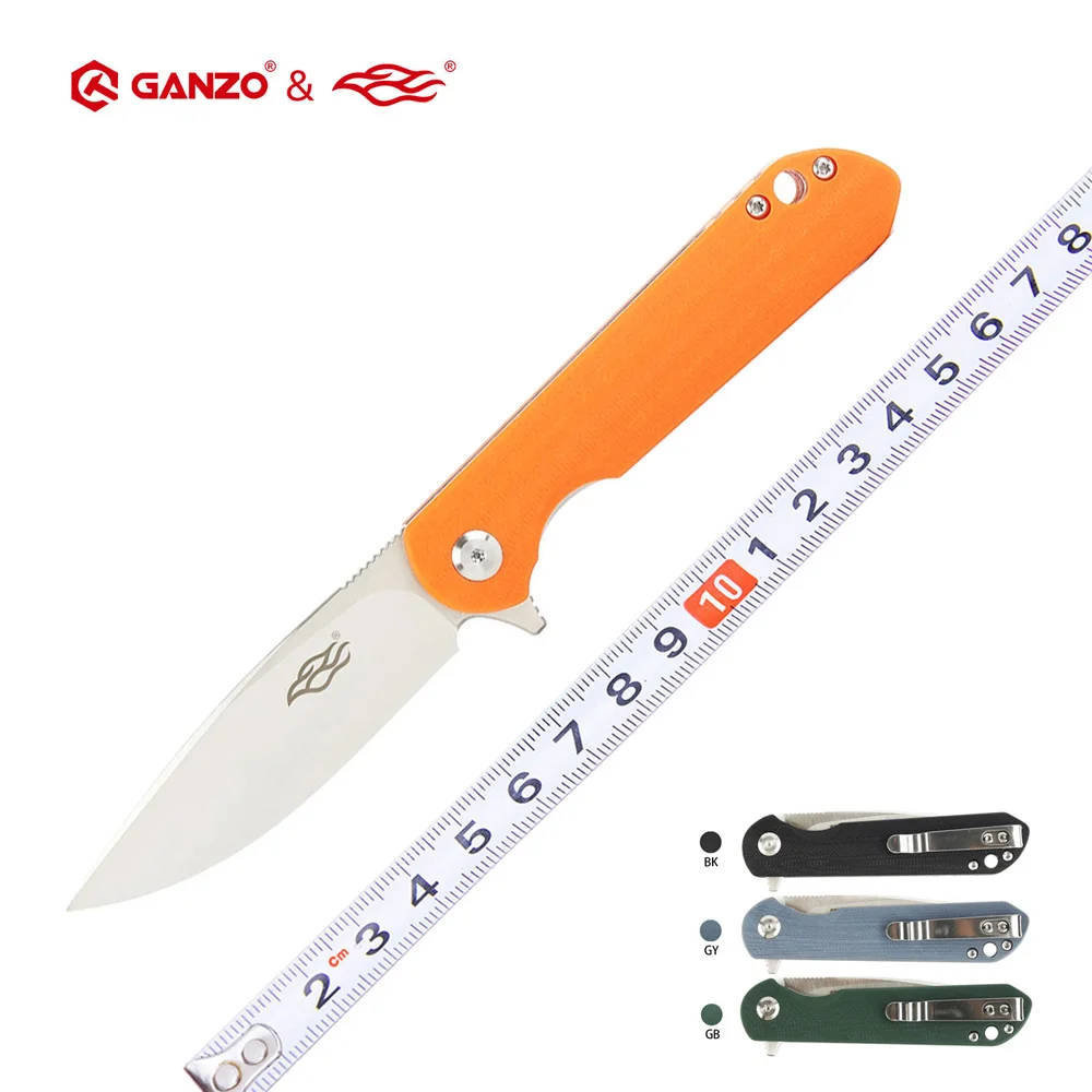 

60HRC Ganzo FBKNIFE FH41S knife D2 blade G10 handle folding knife camping tool outdoor EDC tool Pocket folding Knife