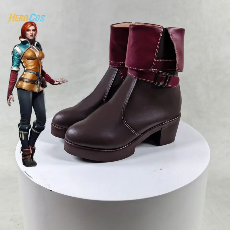 

Game The Witcher 3 Cosplay Triss Merigold Shoes Boots Anime Character Halloween Carnival Party Prop HERO Cos