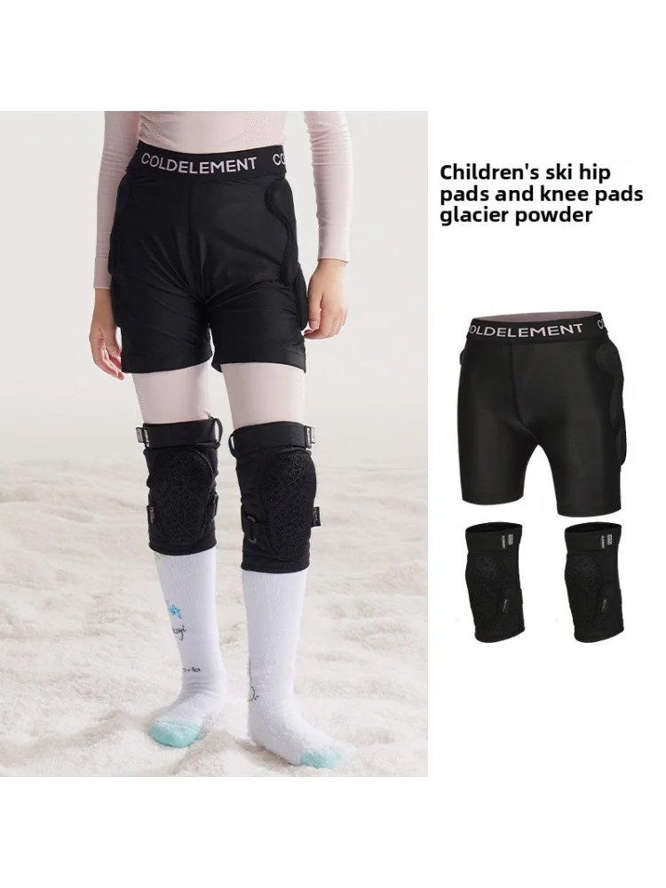 حماية الورك والركبة للأطفال، معدات حماية سميكة للتزلج، سراويل داخلية مضادة للسقوط، وسادات سفلية مفردة ومزدوجة