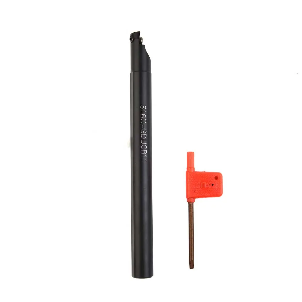 

Right Tool Holder Lathe Boring Bar Steel Hand 93° M4*10 DCMT11T304 For DCMT11T3 DCMT32.51 S16Q-SDUCR11 16mmx180mm
