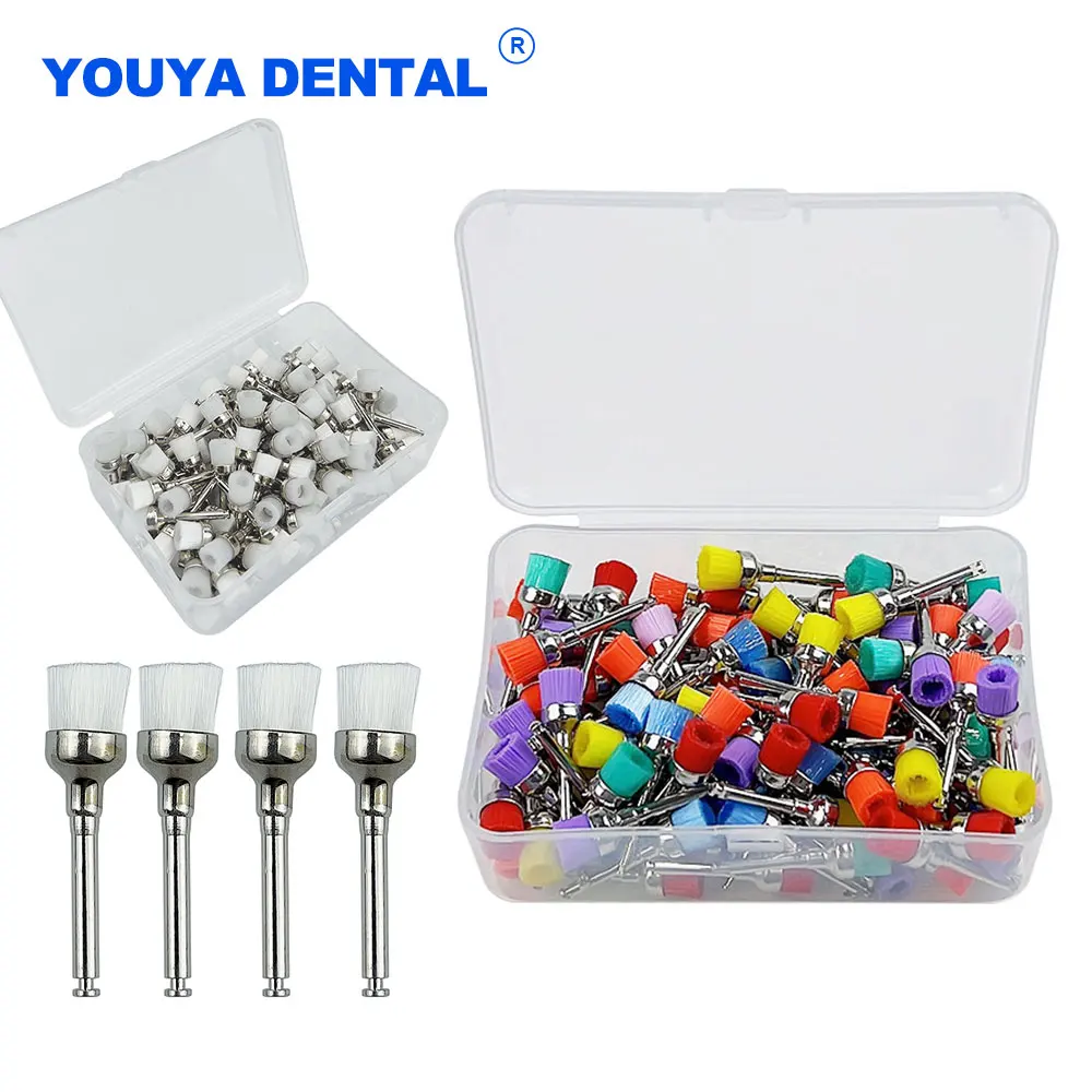 

Disposable Dental Nylon Prophy Brushes Colored Bowl Shape Polishing Brushes for Teeth Cleaning Whitening Care Brush Head