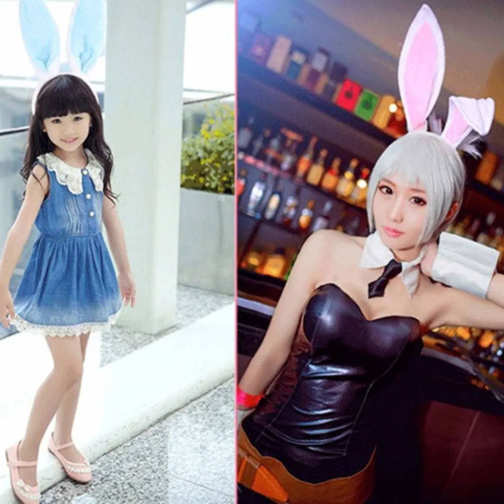 6 Diademas de Conejo de Felpa Suave para Fiesta, Pascua, Boda, Disfraz de Cosplay, Diadema para Niños Pequeños y Adolescentes, Regalos