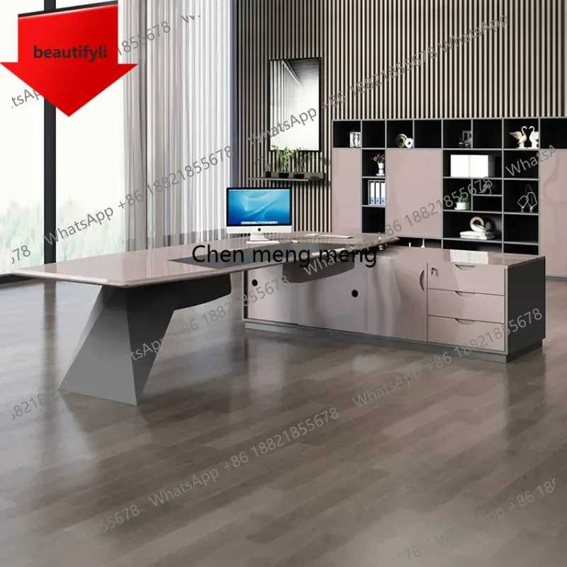 

X188 Organizer Corner Office Desk Accessories Luxury Drawers Storage Executive Desks Reception Modern European Escritorio Furnit