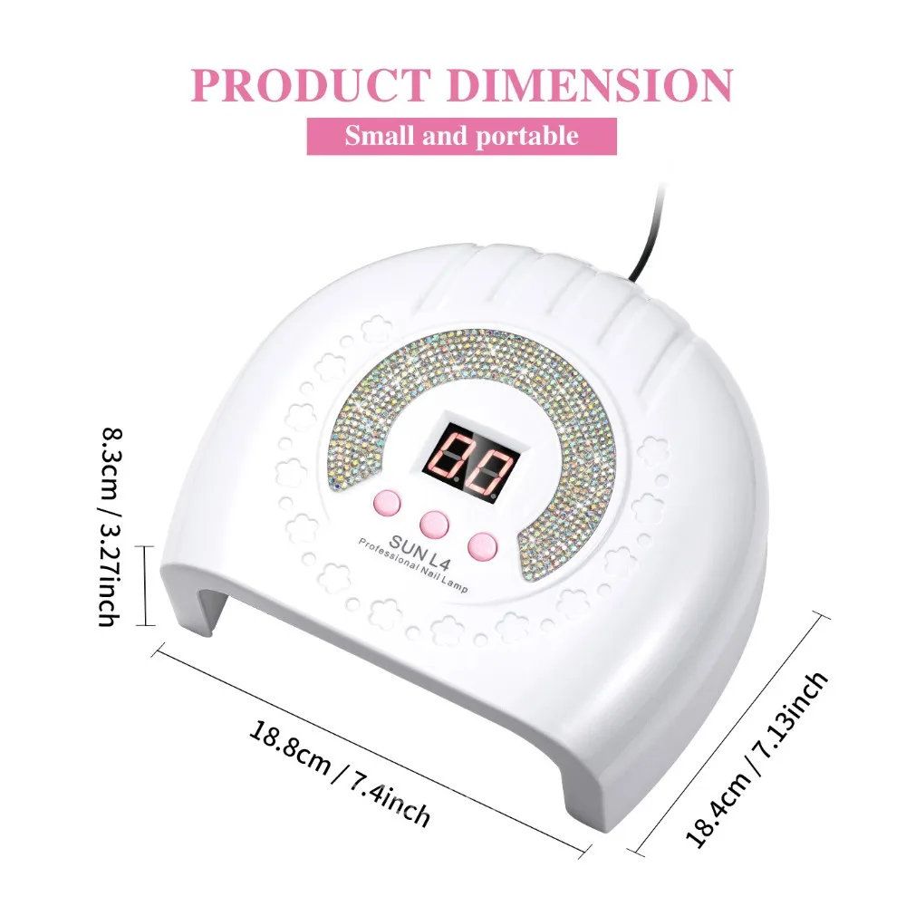 UV LED Nail Lamp Professional Nail Gel Curing Nail Lamp 54W Diamond Design Dryer With Timer Sensor for Quick Drying Nail Tools