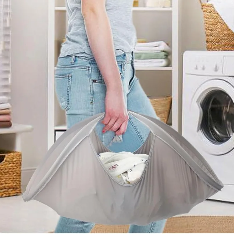 Foldable Laundry Basket Collapsible Portable Pop Up Laundry Hampers Dirty Clothes Laundry Storage Basket