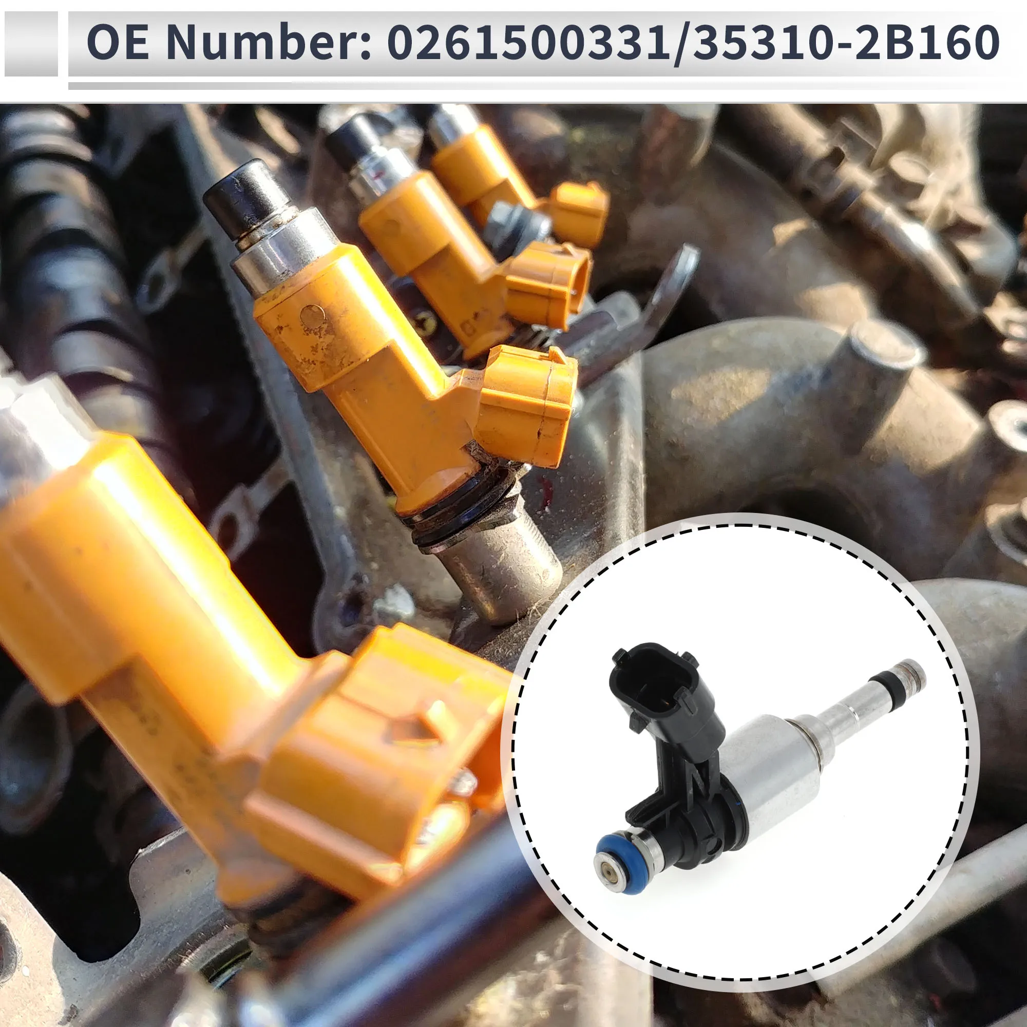 

UXCELL Fuel Injector No.0261500331 for Hyundai Tucson 1.6T 2016-2018 1 Pc Black