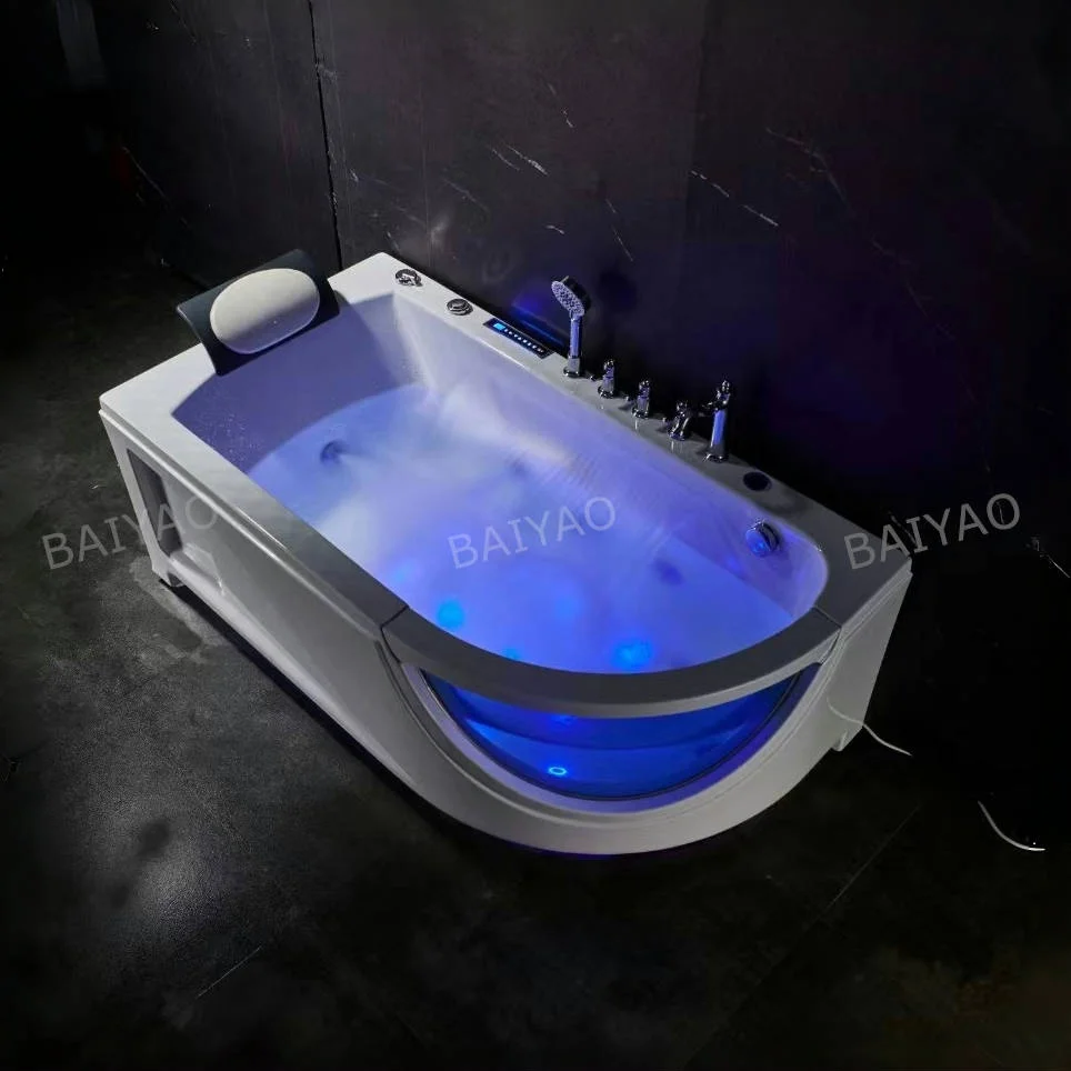 

High-End Massage Bathtub With Air Jets Acrylic Spa Ultimate Relaxation Whirlpool Massage Hydrotherapy And Chromotherapy Lights
