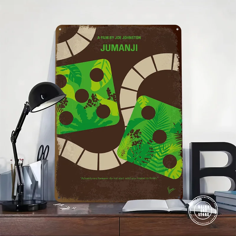 My Jumanji Minimal Movie When Two Kids Personalized 3D Textured Metal Poster Wall Art Vintage Tin Signs for Decoration Room Home