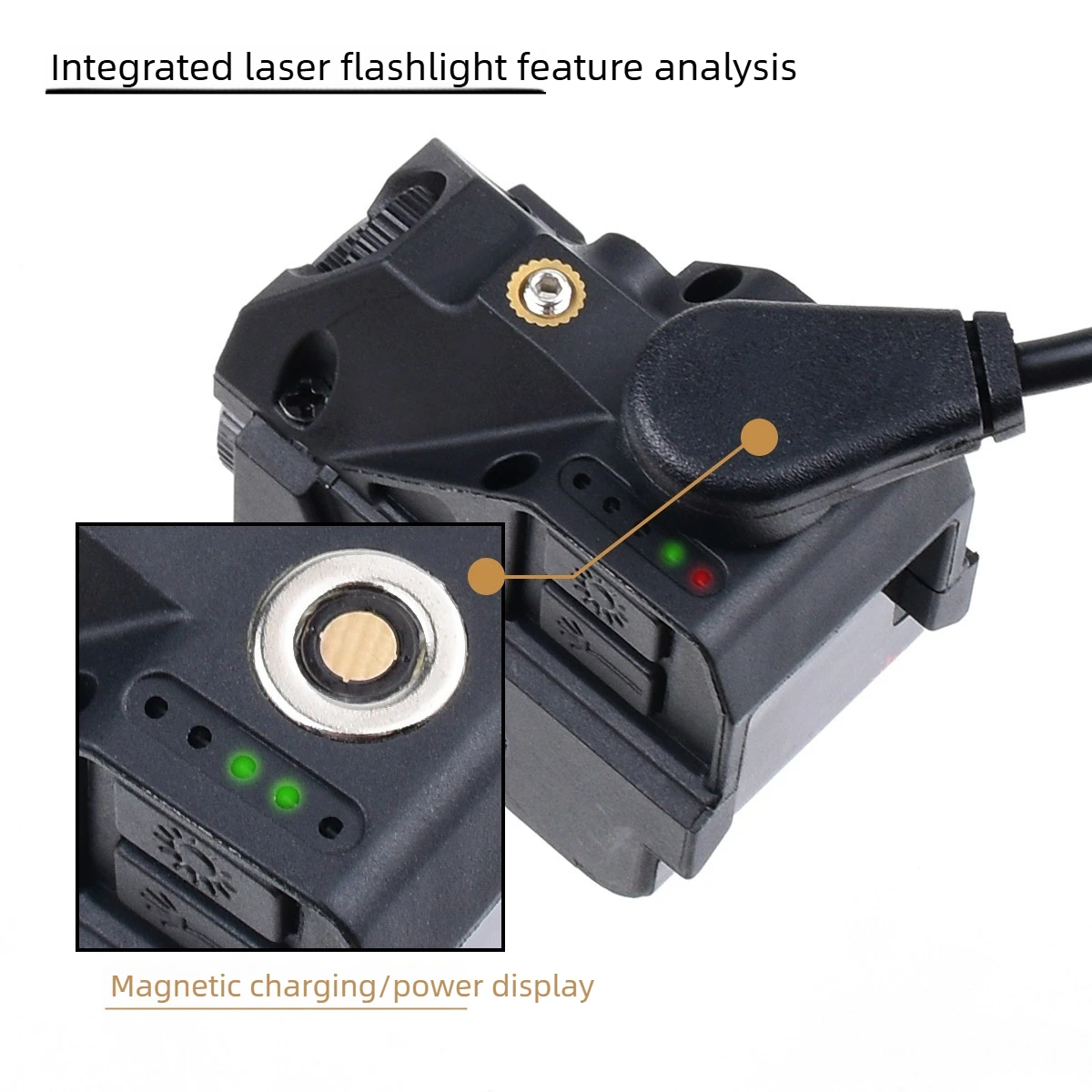 Linterna táctica LED compacta con puntero láser para pistola - imagen 4