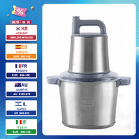 6L Electric Meat Grinder Multifunctional Commercial Household Stainless Steel Mincer Two-Gear Adjustment Kitchen Cutter Mixer