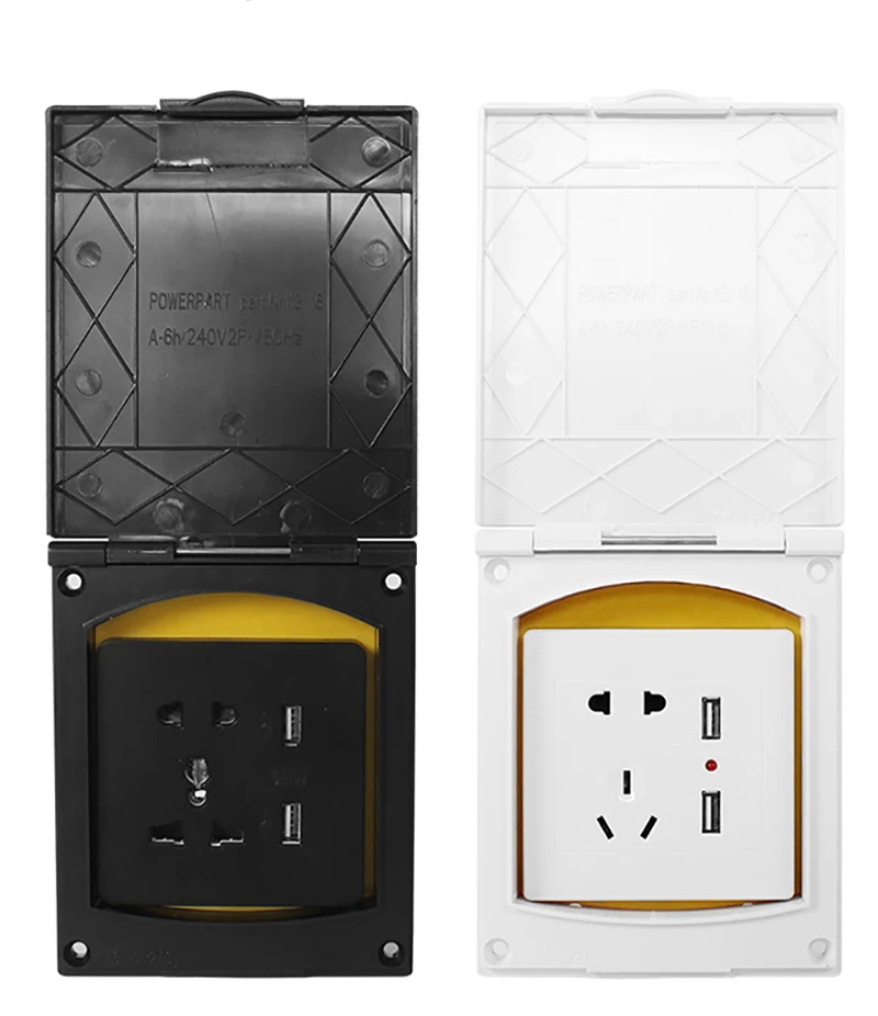 OEM جودة عالية قافلة 86 المقبس تعديل الملحقات السلطة التصحيح صندوق مقاوم للماء التوصيل نوع USB RV المقبس التصحيح مربع