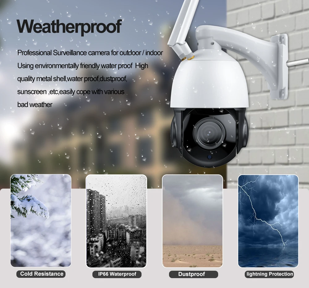 8MP 4K WiFi IP Camera 36X Zoom Outdoor PTZ Metal  Human Detect 120M Night Vision Video Surveillance CCTV Security Camera