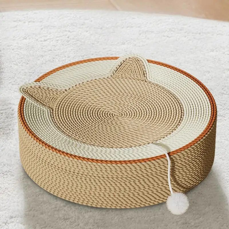 Round Cat Scratcher Bed Wear Resistant Cat Scratching Lounge Grinding Claws for Small Medium Large Cats Pet Supplies