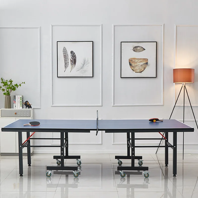 Foldable Indoor Table Tennis Table With Wheels Medium Size Home Practice Ping Pong Desk