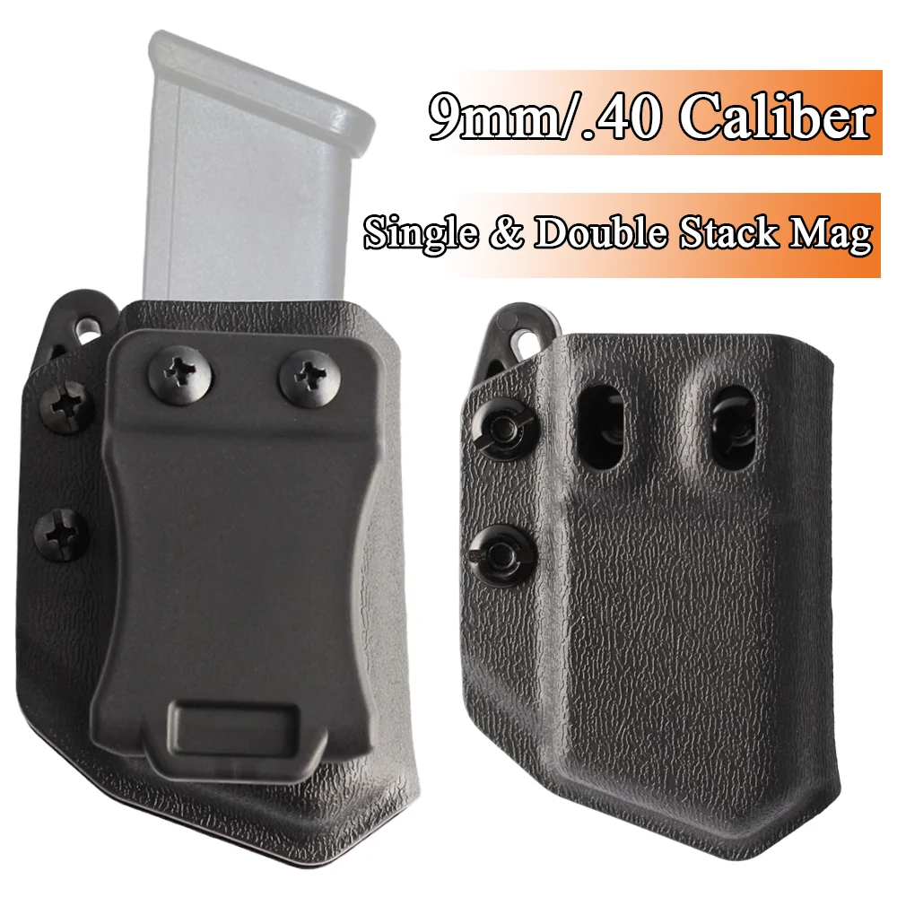 

1Pc Tactical Gun Holster 9mm/.40 Single/Double Stack Mags Outdoor Hunting Accessories Right/Left Handed Magazine Pouch