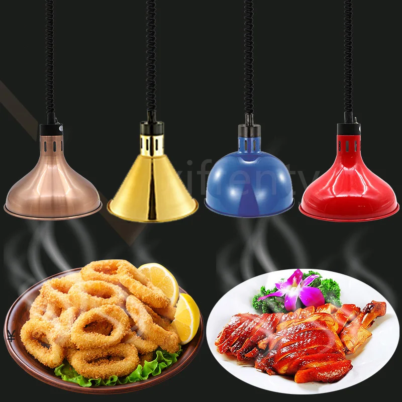 

Restaurant Food Insulation Lamp Telescopic Chandelier Single Head Hanging Buffet Lifting Food Pizza Heating Lamp Pendant Light