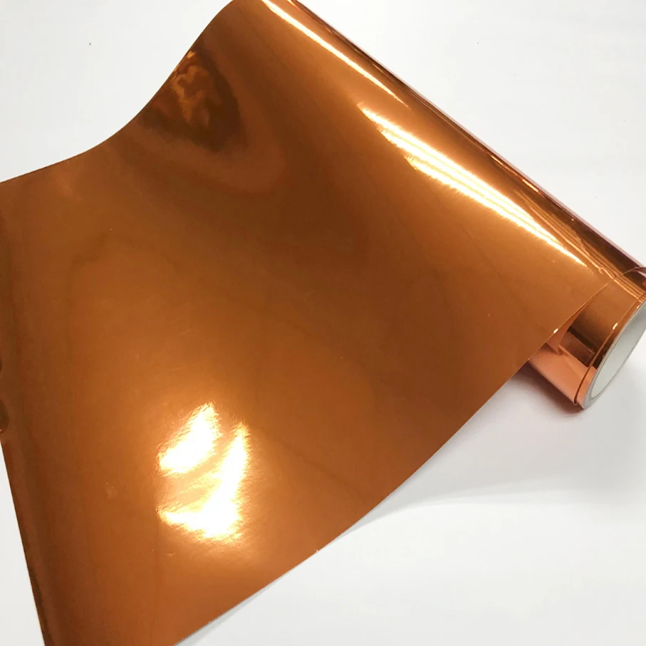 10/20/30/40/50/58X152 سنتيمتر عالية لمط مرآة برتقالية كروم مرآة مرنة الفينيل التفاف ورقة لفة فيلم سيارة ملصق مائي ورقة