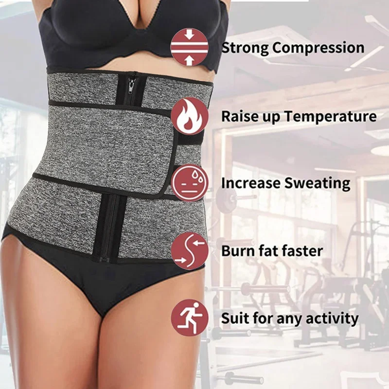 

Women Waist Trainer Belly Slimming Sheath Sauna Body Shaper Reducing Shapewear Corset Tummy Sweat Workout Fat Burn Trimmer Belt