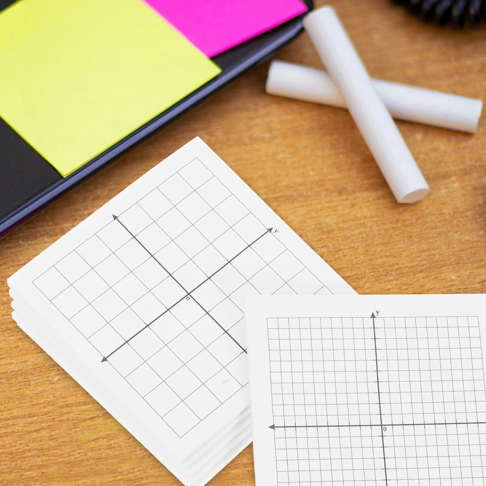 

6 pcs Grid Strong Adhesion Memo Pads Reminder Notepads for Office School Lined Paper Stationery File