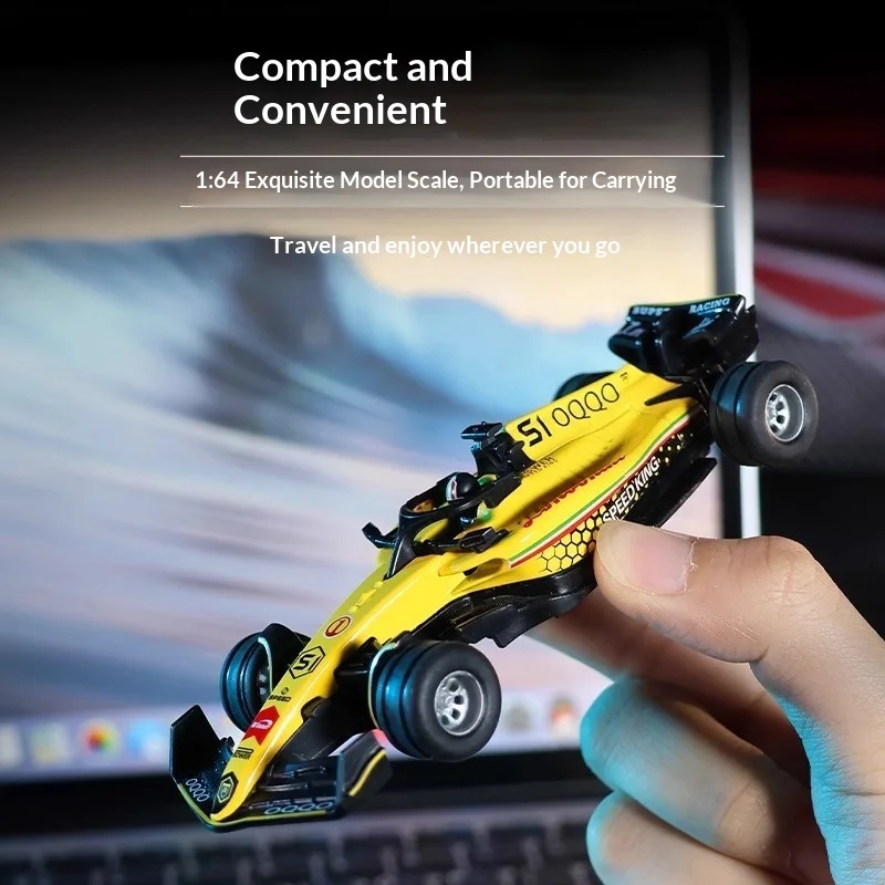 In Stock 1/64 Mini Formula Racing 2.4g Three Speed Adjustable Lighting Alloy Simulation Car Model Remote Control Car Toys
