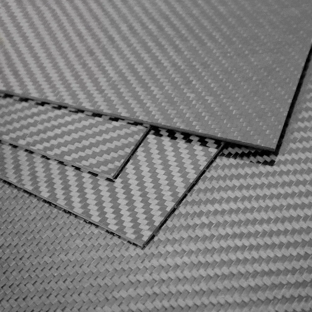 500x500mm 0.2mm-5mm 3K Pure Carbon Fiber Sheet High-Strength Composite Carbon Board for Aviation & RC Model Applications