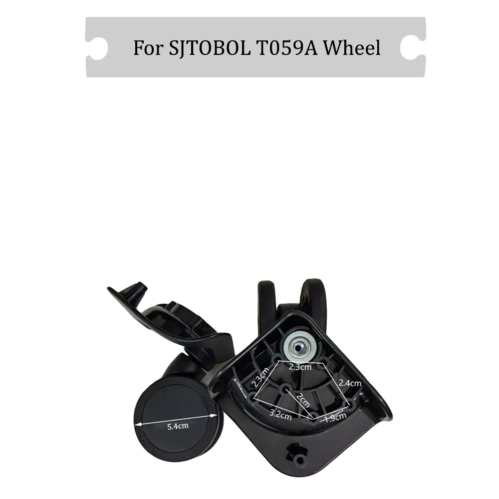 

For SJTOBOL T059A Universal Wheel Black Replacement Suitcase Rotating Silent Smooth Convenient Shock Absorbing Accessories Wheel