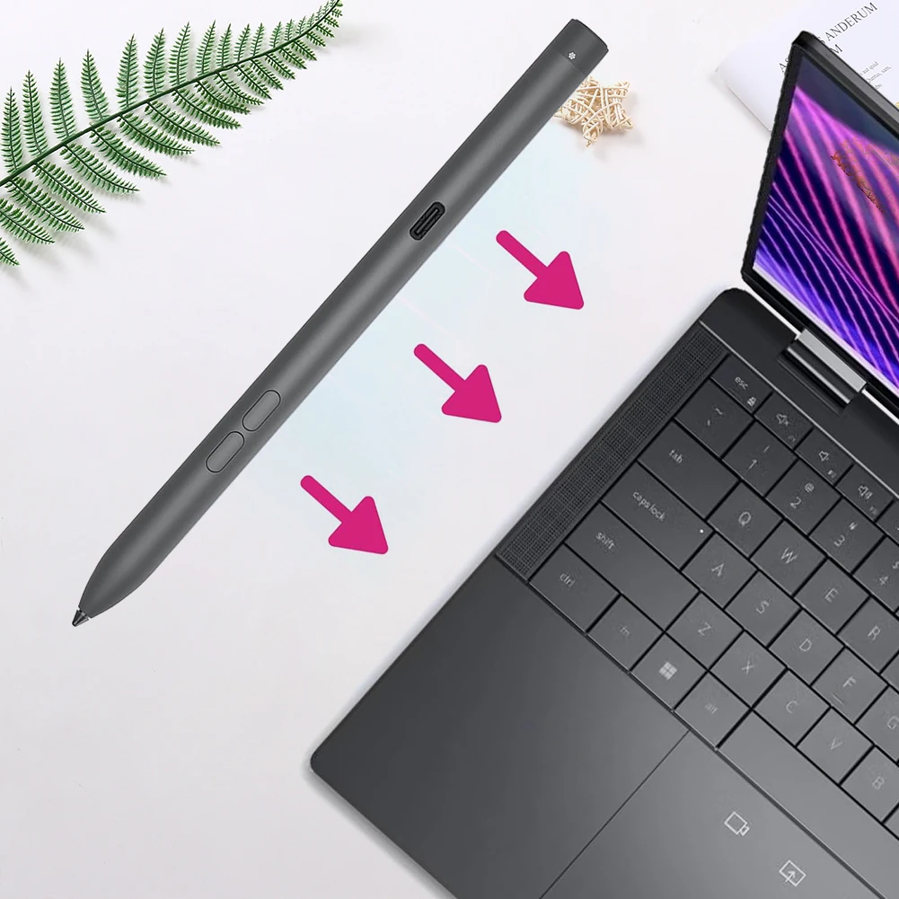 PN7522W Rechargeable Active Pen Laptop Pen Tilt Recognition Touch Screen Stylus Pen Palm Rejection for Dell Latitude 5310 2 in 1