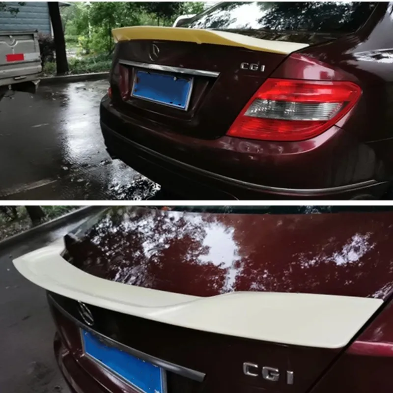 Mercedes W204 Renntech Stil Spoiler Carbon R Stil Spoiler Für Benz W204 C300 C180 C220 4 Türen Limousine C klasse 2008-2013